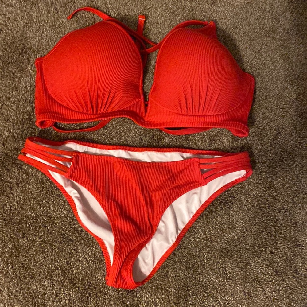 Red bathing suit